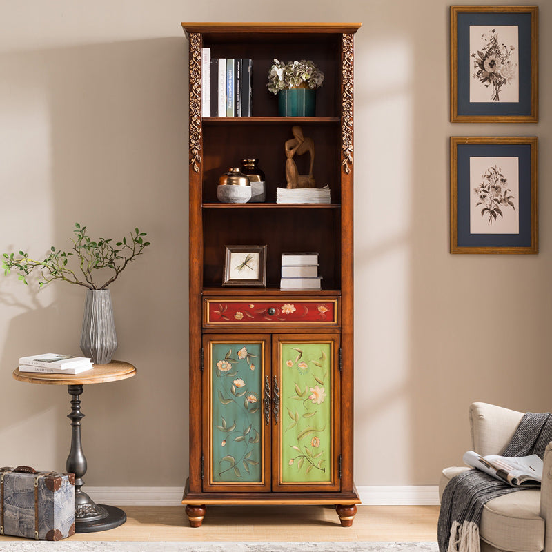 Rectangle Standard Storage Cabinet Solid Wood Cabinet with Drawer