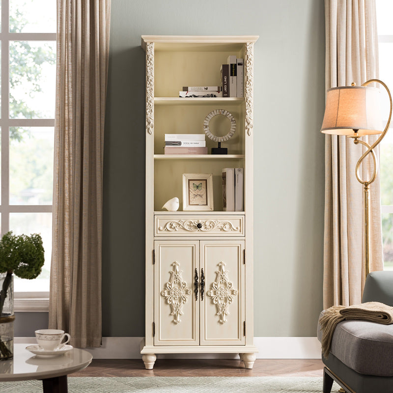 Rectangle Standard Storage Cabinet Solid Wood Cabinet with Drawer
