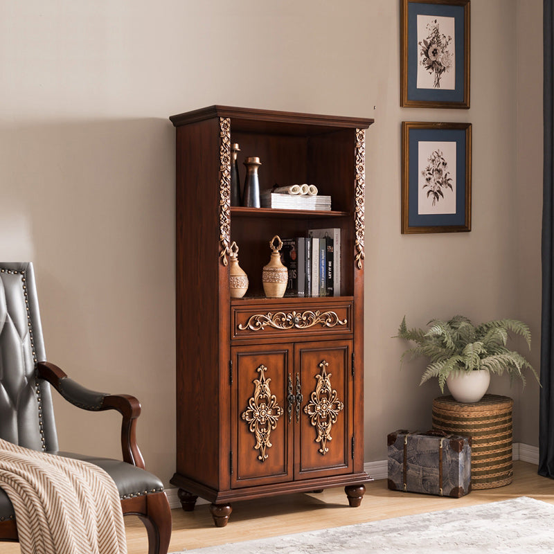 Rectangle Standard Storage Cabinet Solid Wood Cabinet with Drawer