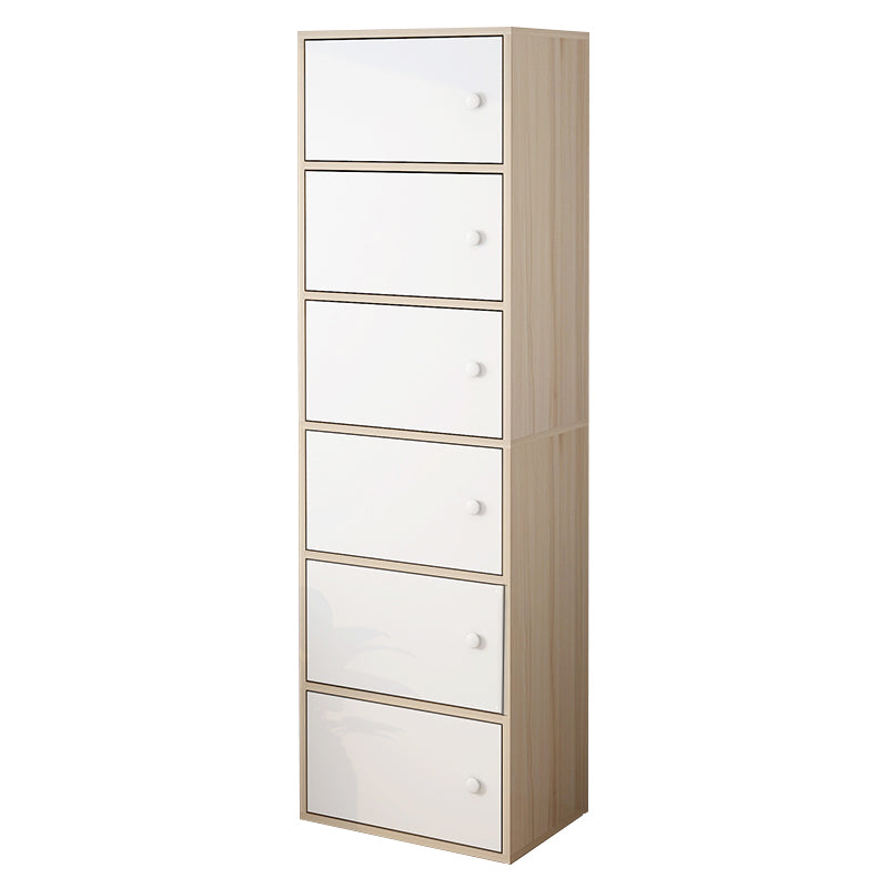 Modern Rectangle Storage Cabinet Wood Knobs Cabinet with Doors