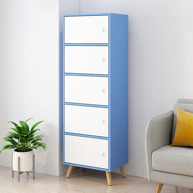 Modern Rectangle Storage Cabinet Wood Knobs Cabinet with Doors