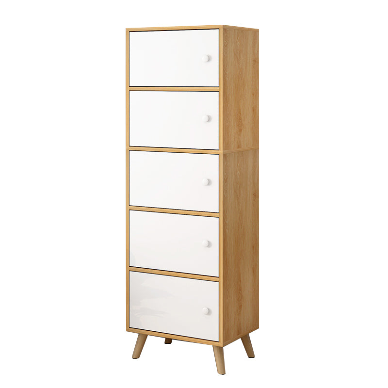 Modern Rectangle Storage Cabinet Wood Knobs Cabinet with Doors
