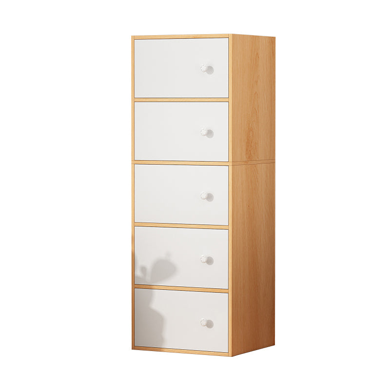 Modern Rectangle Chest Bar Pulls Storage Cabinet with Drawer