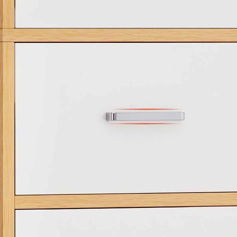 Modern Rectangle Chest Bar Pulls Storage Cabinet with Drawer