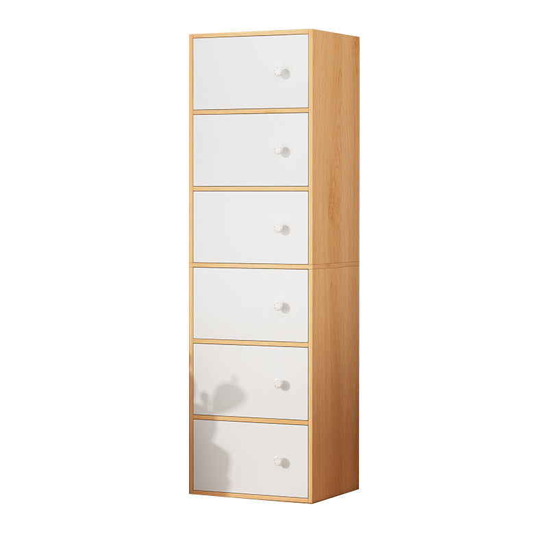 Modern Rectangle Chest Bar Pulls Storage Cabinet with Drawer