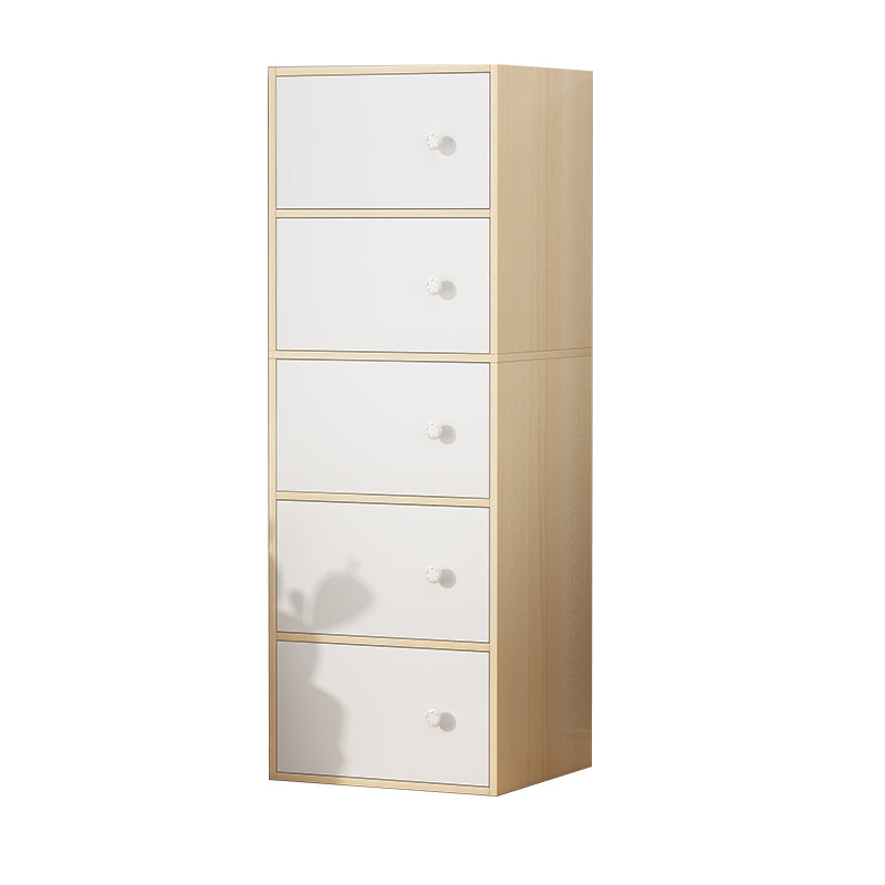 Modern Rectangle Chest Bar Pulls Storage Cabinet with Drawer