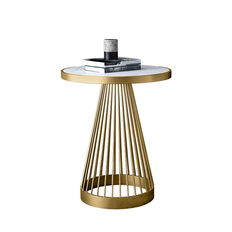 Scandinavian Solid Wood/Marble Round Frame Living Room Side End Table