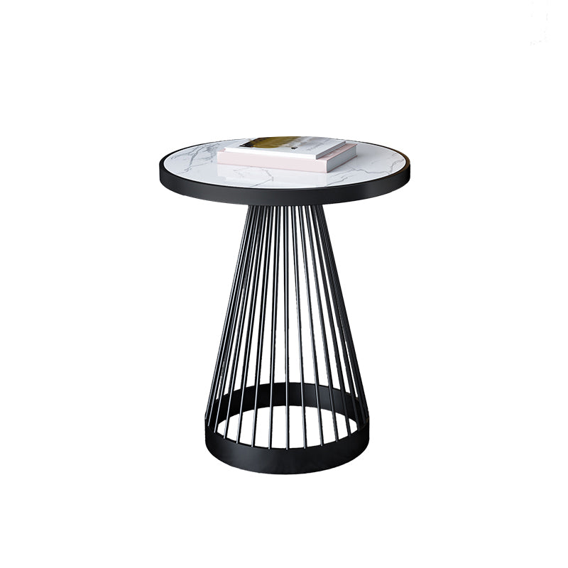 Scandinavian Solid Wood/Marble Round Frame Living Room Side End Table