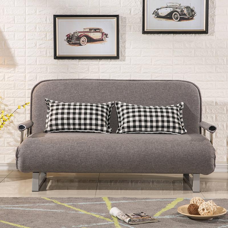 Scandinavian Foldable Futon Sleeper Sofa Round Arms Convertible Sofas