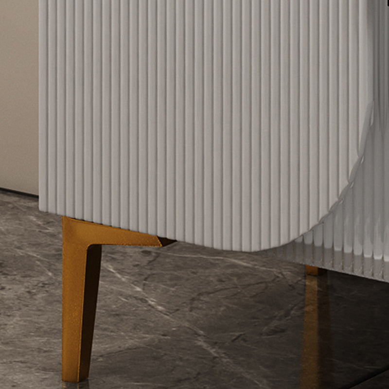 Modern Curio Cabinet Glass Storage Cabinet with Doors for Dining Room