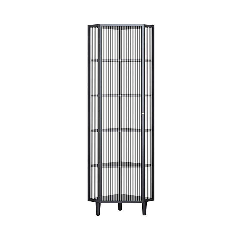 Modern China Cabinet Metal Corner Unit Storage Cabinet for Dining Room