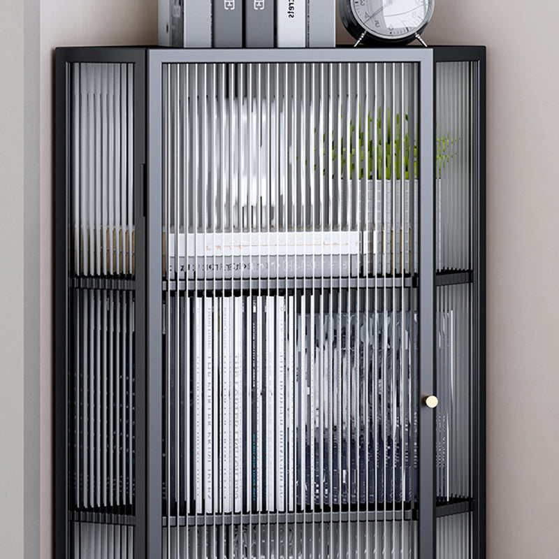 Modern China Cabinet Metal Corner Unit Storage Cabinet for Dining Room