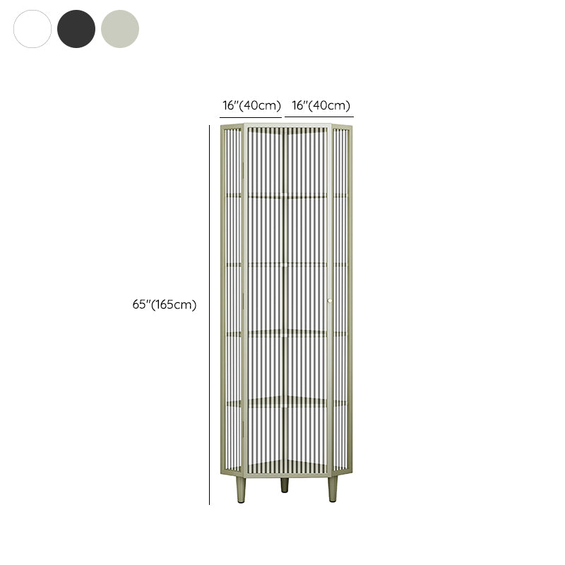 Modern China Cabinet Metal Corner Unit Storage Cabinet for Dining Room