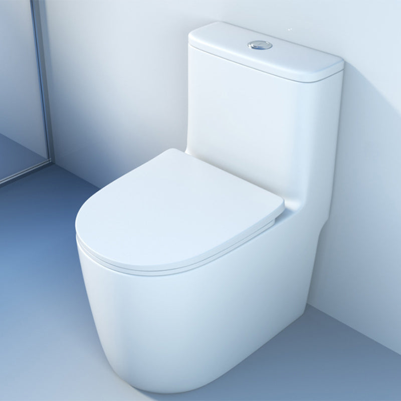 Modern Floor Mounted Toilet One Piece Flush Toilet with Toilet Seat