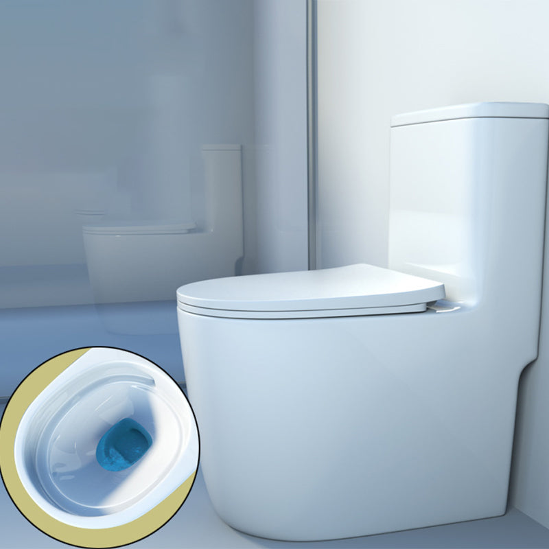 Modern Floor Mounted Toilet One Piece Flush Toilet with Toilet Seat