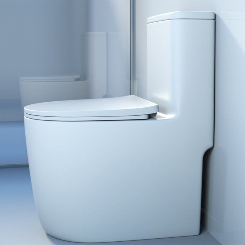 Modern Floor Mounted Toilet One Piece Flush Toilet with Toilet Seat