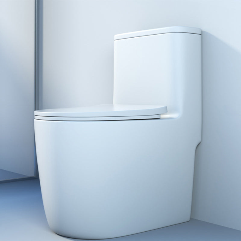 Modern Floor Mounted Toilet One Piece Flush Toilet with Toilet Seat