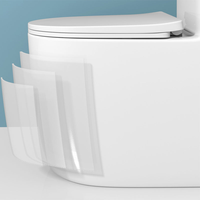Modern Floor Mounted Toilet One Piece Flush Toilet with Toilet Seat