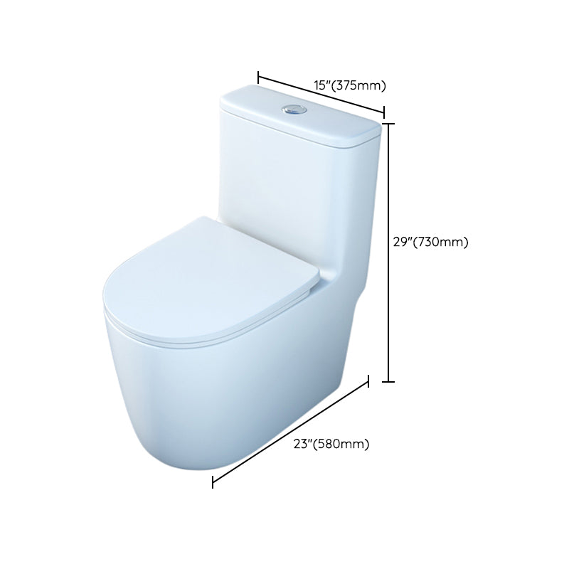 Modern Floor Mounted Toilet One Piece Flush Toilet with Toilet Seat
