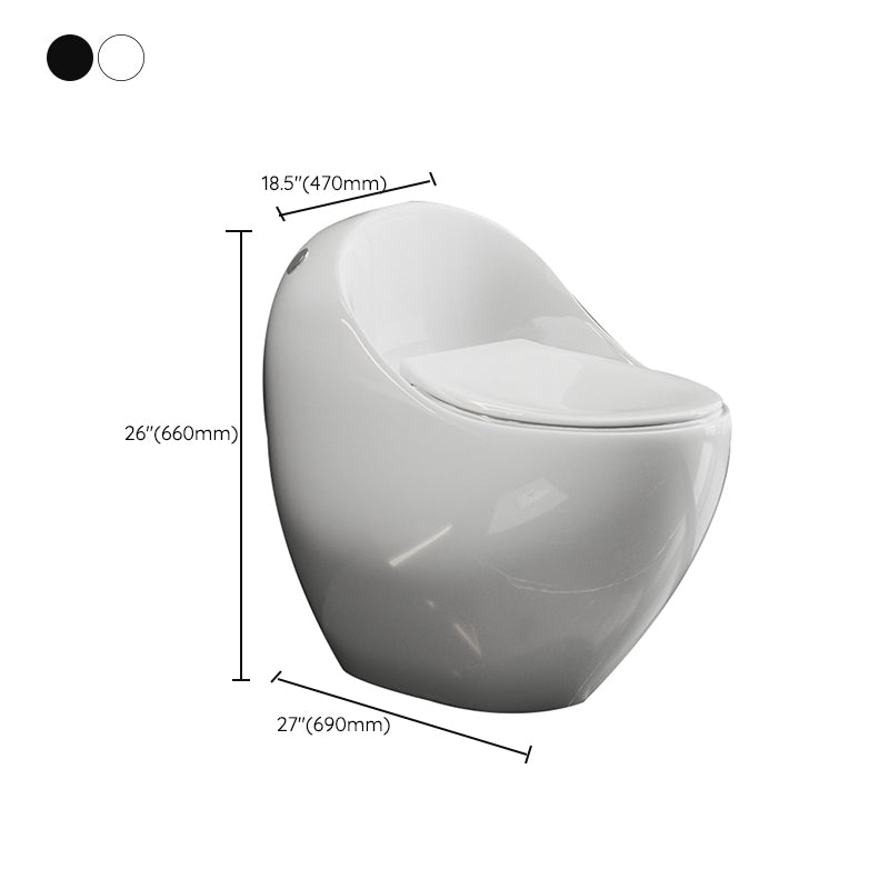 Modern Flush Toilet All-In-One Floor Mounted Porcelain Siphon Jet Toilet Bow