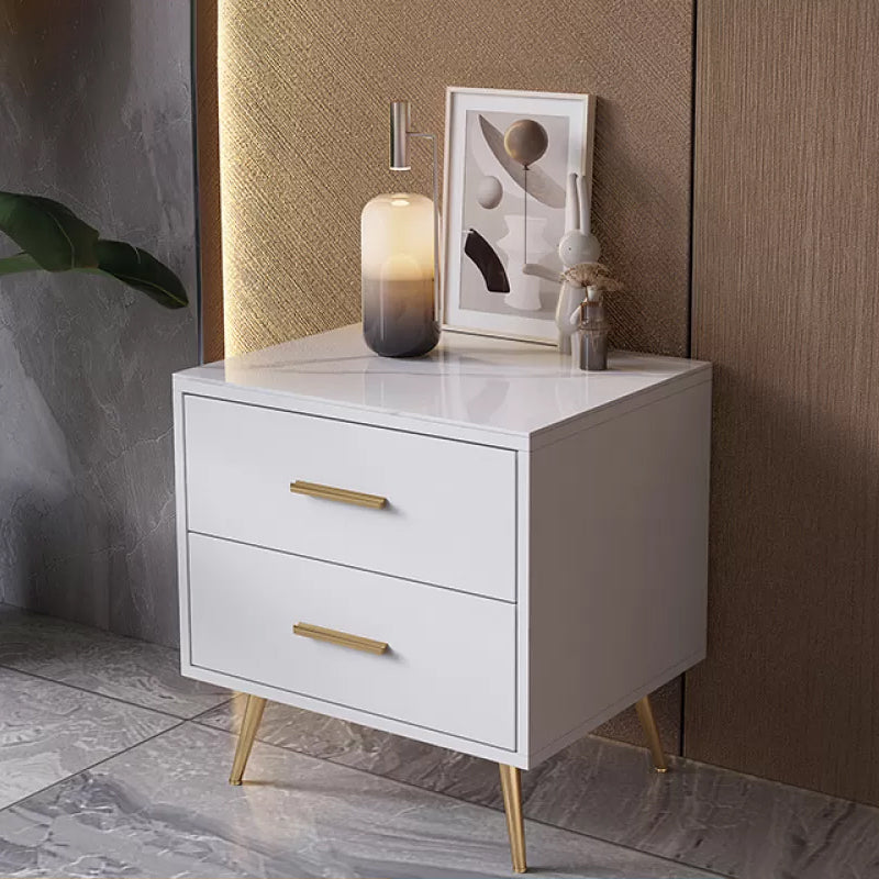 Slate Coffee Table Glam Nesting Coffee Table Set with Storage Drawers