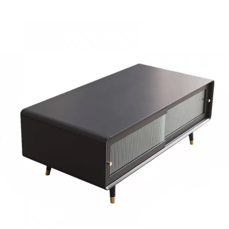 Solid Wood Rectangle Cocktail Table Modern No Distressing Single Coffee Table