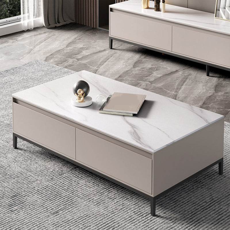 No Distressing Rectangle Cocktail Table Slate Single Coffee Table