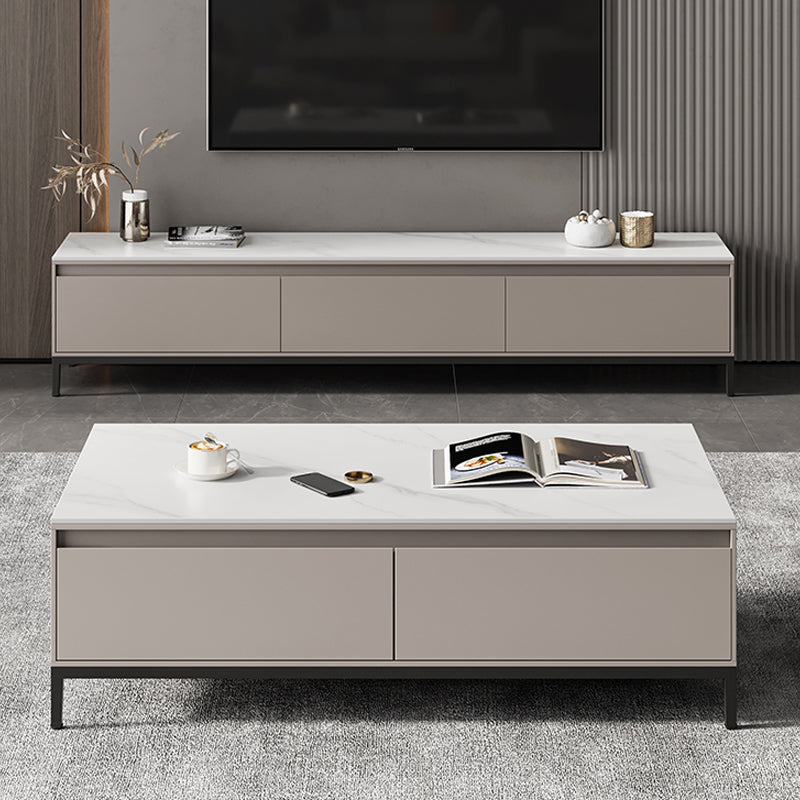 No Distressing Rectangle Cocktail Table Slate Single Coffee Table