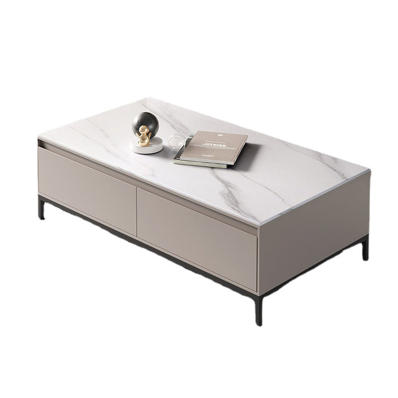 No Distressing Rectangle Cocktail Table Slate Single Coffee Table
