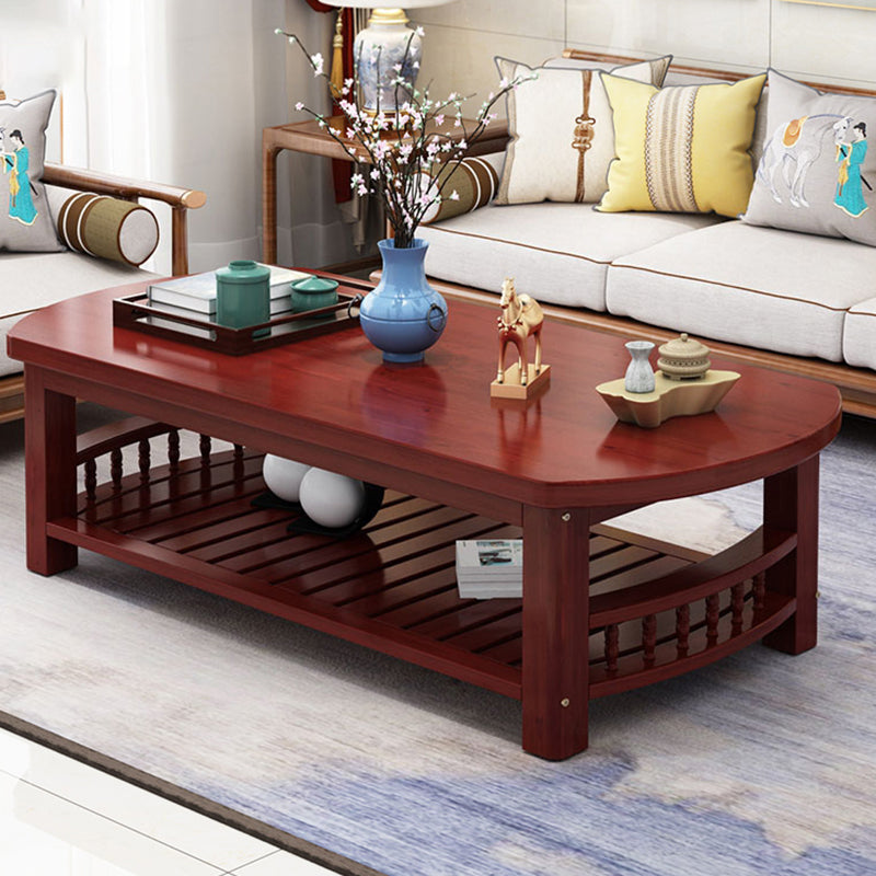 Contemporary Coffee Table Storage Solid Wood Coffee Cocktail Table