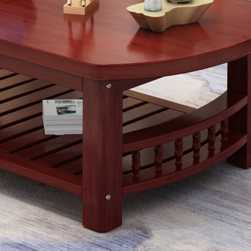 Contemporary Coffee Table Storage Solid Wood Coffee Cocktail Table