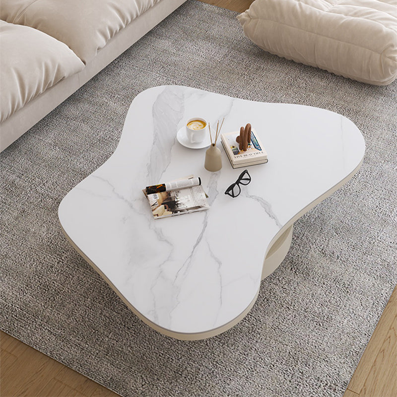 31" Wide Contemporary Coffee Table Pedestal Coffee Cocktail Table