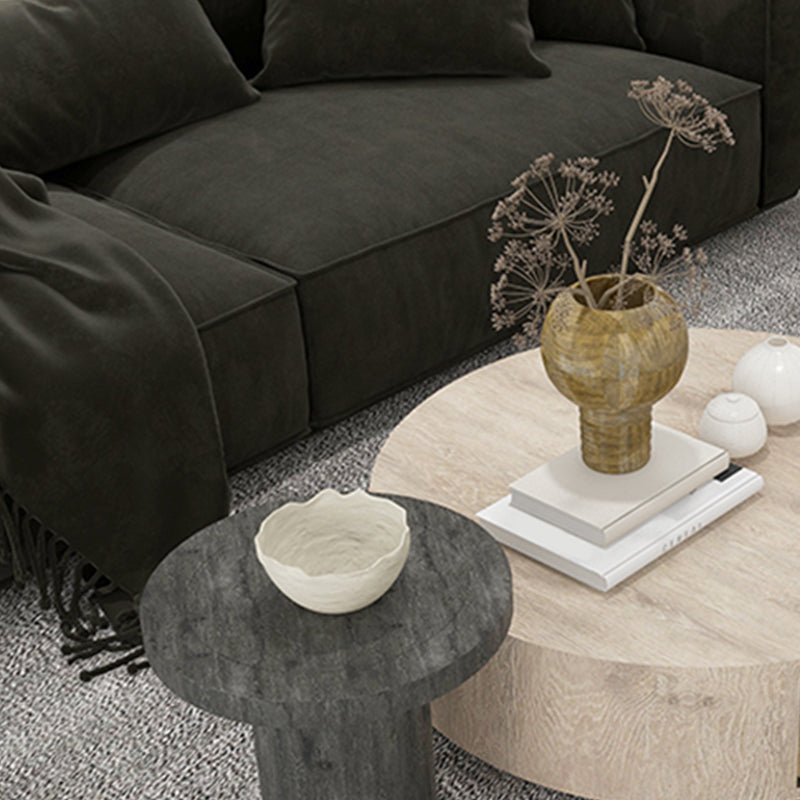Contemporary Coffee Table Set Wooden Round Coffee Cocktail Table
