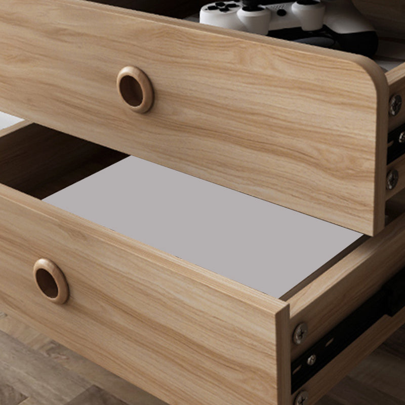 Rectangle Cocktail Table Modern 4 Legs Wood Single Coffee Table