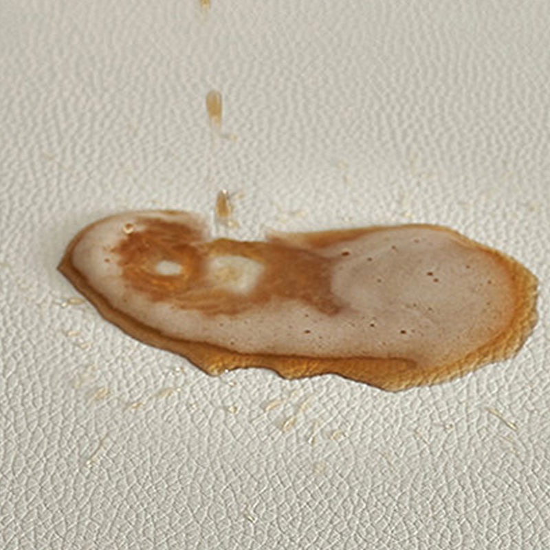 Faux Leather Scandinavian Sectional Sofa Stain-resistant White Sectional