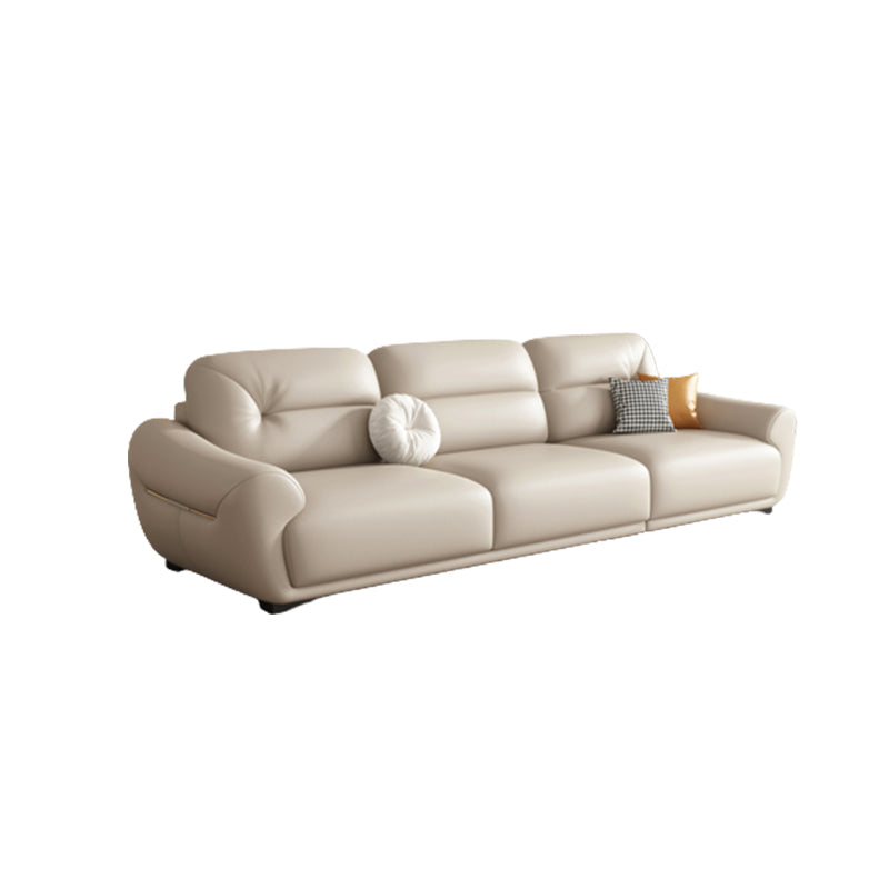 39"W Mid Century Modern Sofa Bed White Cushions Seating with Pillows