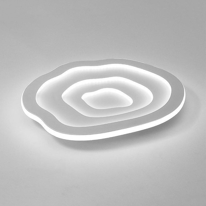 Single Modern White Flush Mount Lighting LED Acrylic Ceiling Light for Bedroom