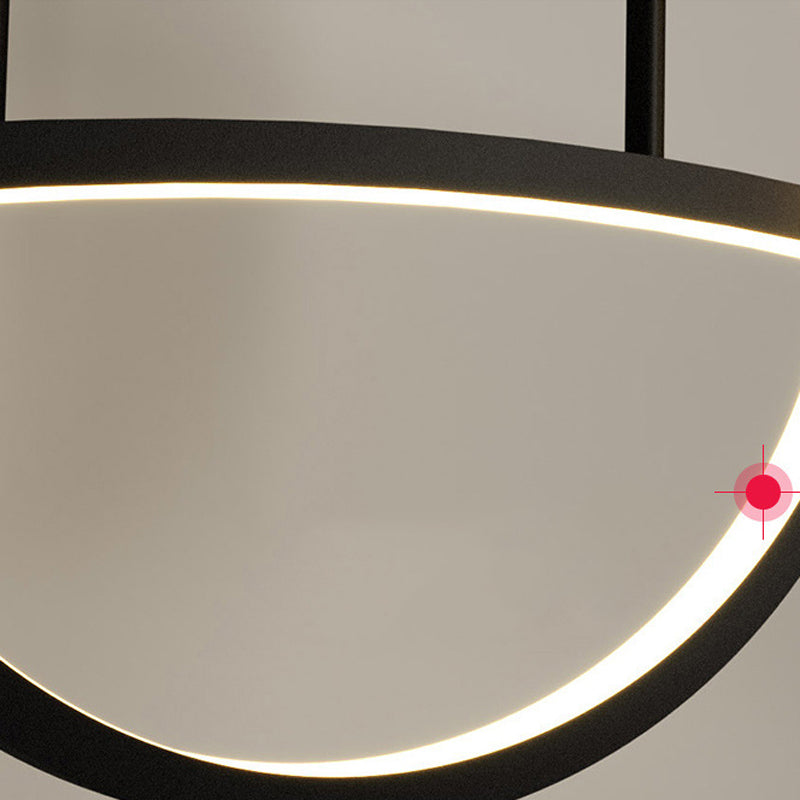 2 Lights Geometric Pendant Lighting Modern Metal Island Lighting