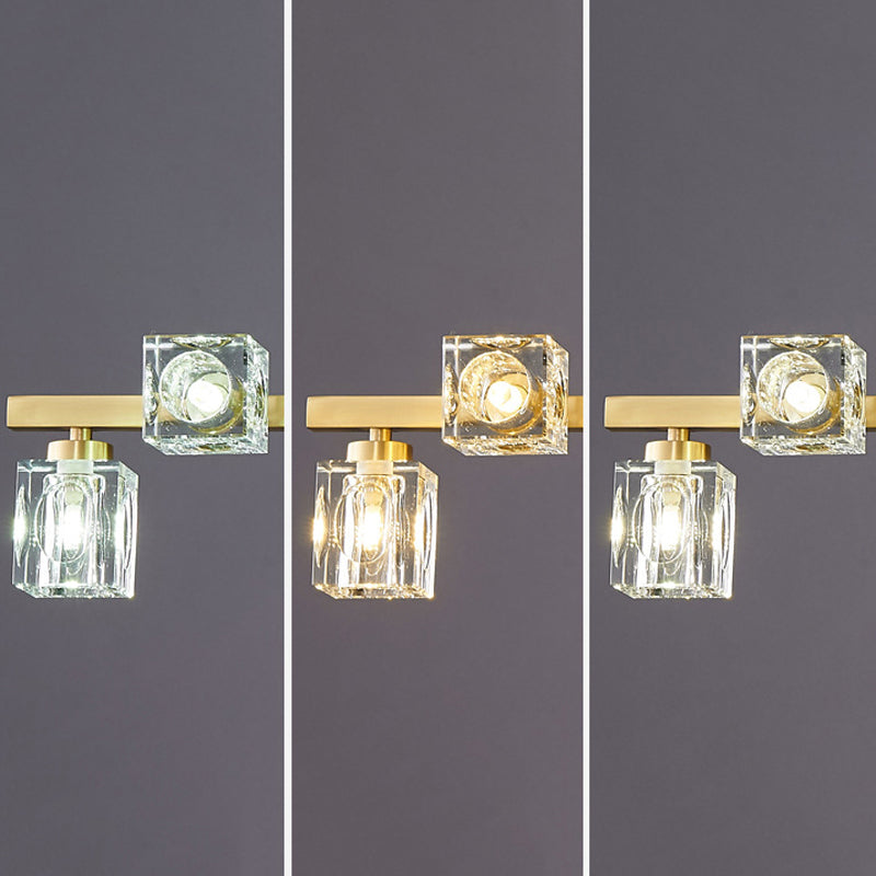 Contemporary Golden Kitchen Island Lighting 7/9/11/13/15-Light Crystal Ceiling Light