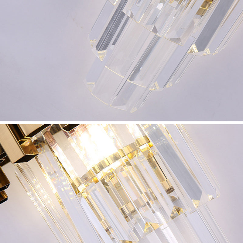 Contemporary Crystal Wall Lamps Metal Wall Light Fixtures for Bedroom