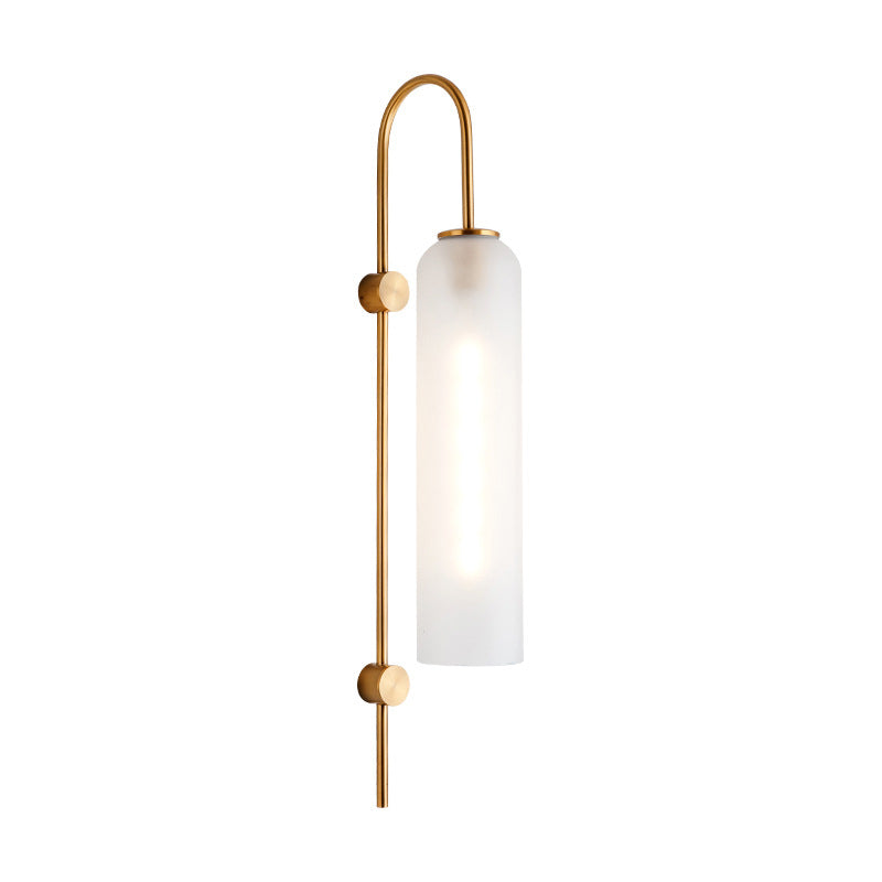 Glass Cylinder Wall Light Sconces Minimalism 1 Light Wall Mounted Lamp