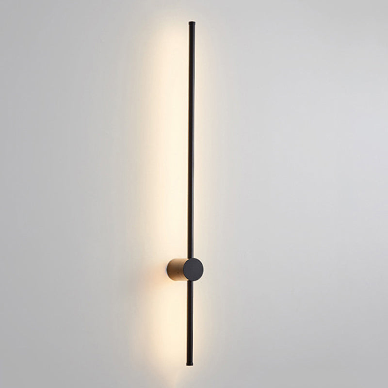 Linear Shape Metal Wall Mount Light Modern Style Multi-Lights Wall Light Sconce in Black