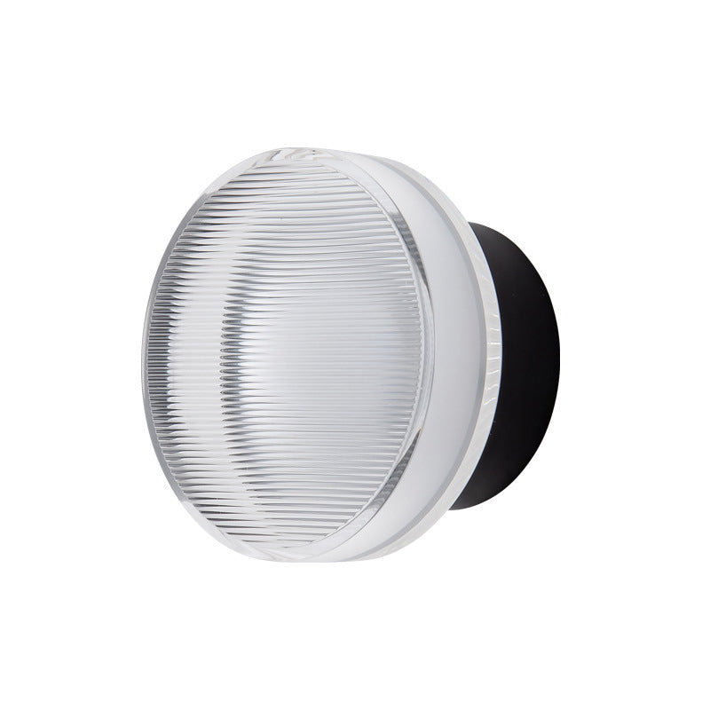 Round Interior LED Wall Mounted Sconce Clear Glass Wall Light in Black / Gold