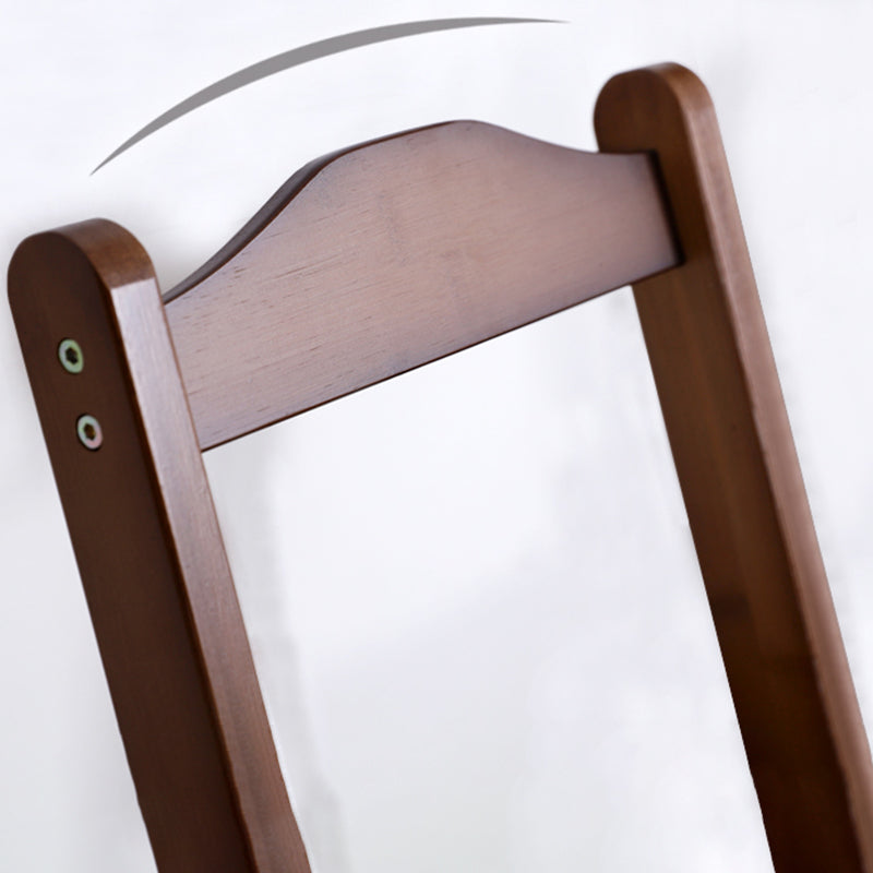 Solid Wood Dining Stools Contemporary Folding Bar Stools with Footrest