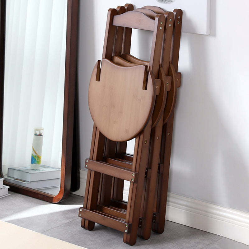 Solid Wood Dining Stools Contemporary Folding Bar Stools with Footrest