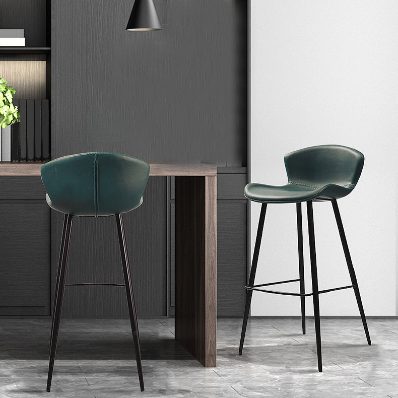 Modern Style Bar Stool Leather Backrest Counter Stool for Home