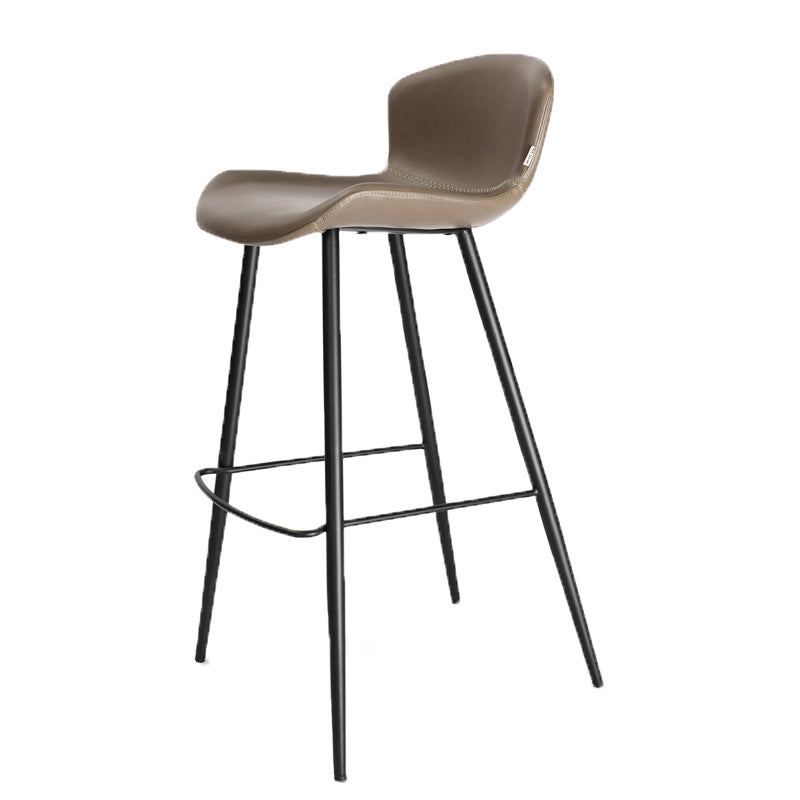 Modern Style Bar Stool Leather Backrest Counter Stool for Home