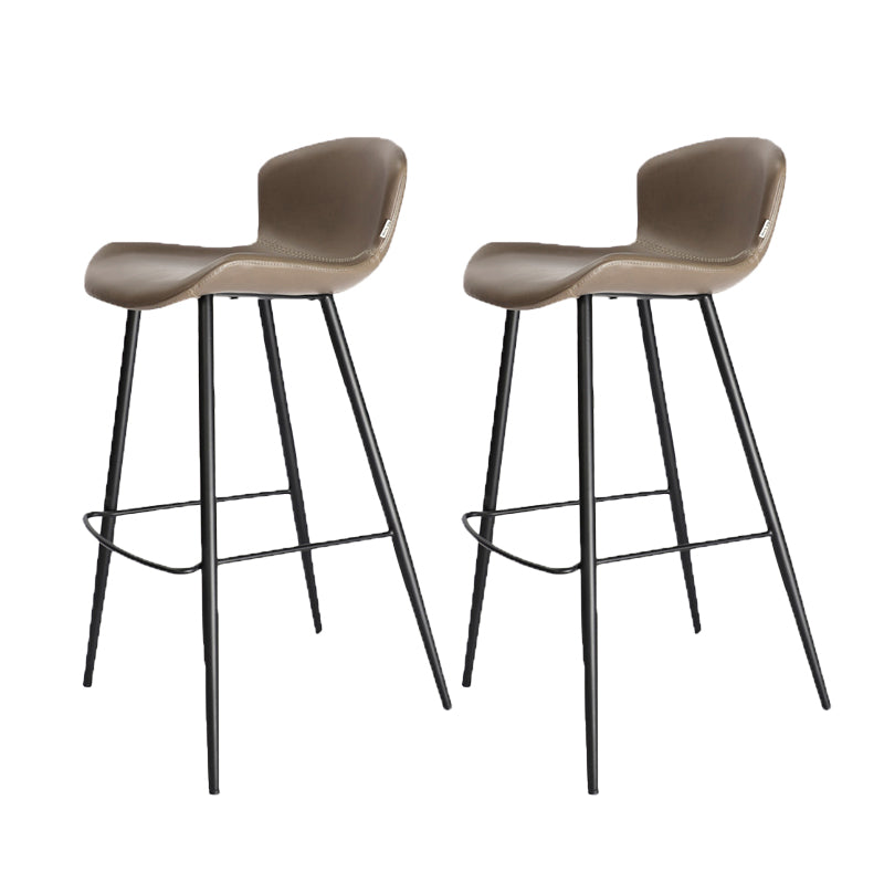 Modern Style Bar Stool Leather Backrest Counter Stool for Home