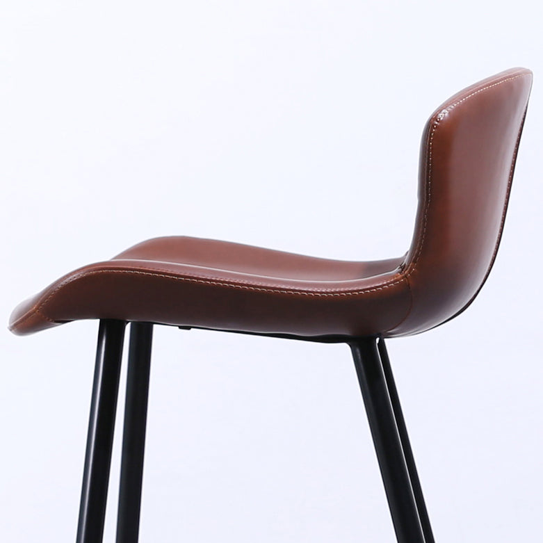 Modern Style Bar Stool Leather Backrest Counter Stool for Home