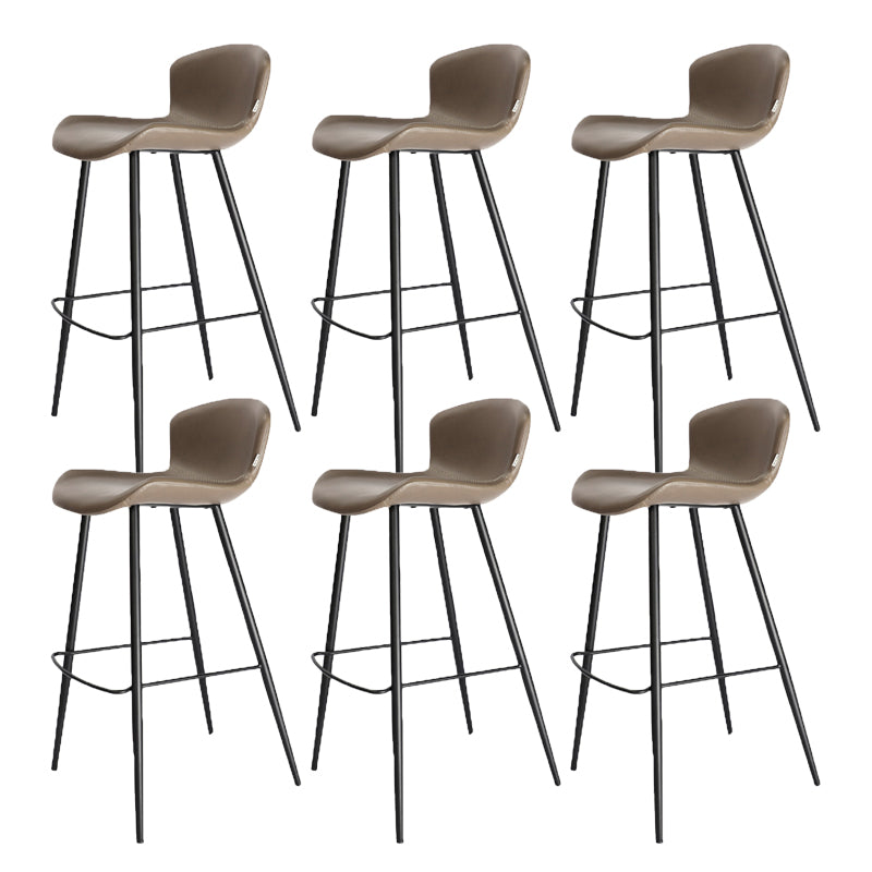 Modern Style Bar Stool Leather Backrest Counter Stool for Home